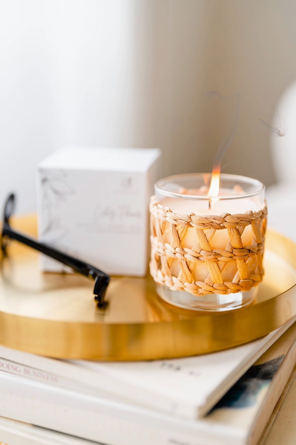 Candle with Seagrass Wrap - ALL SCENTS - Sea + Grass