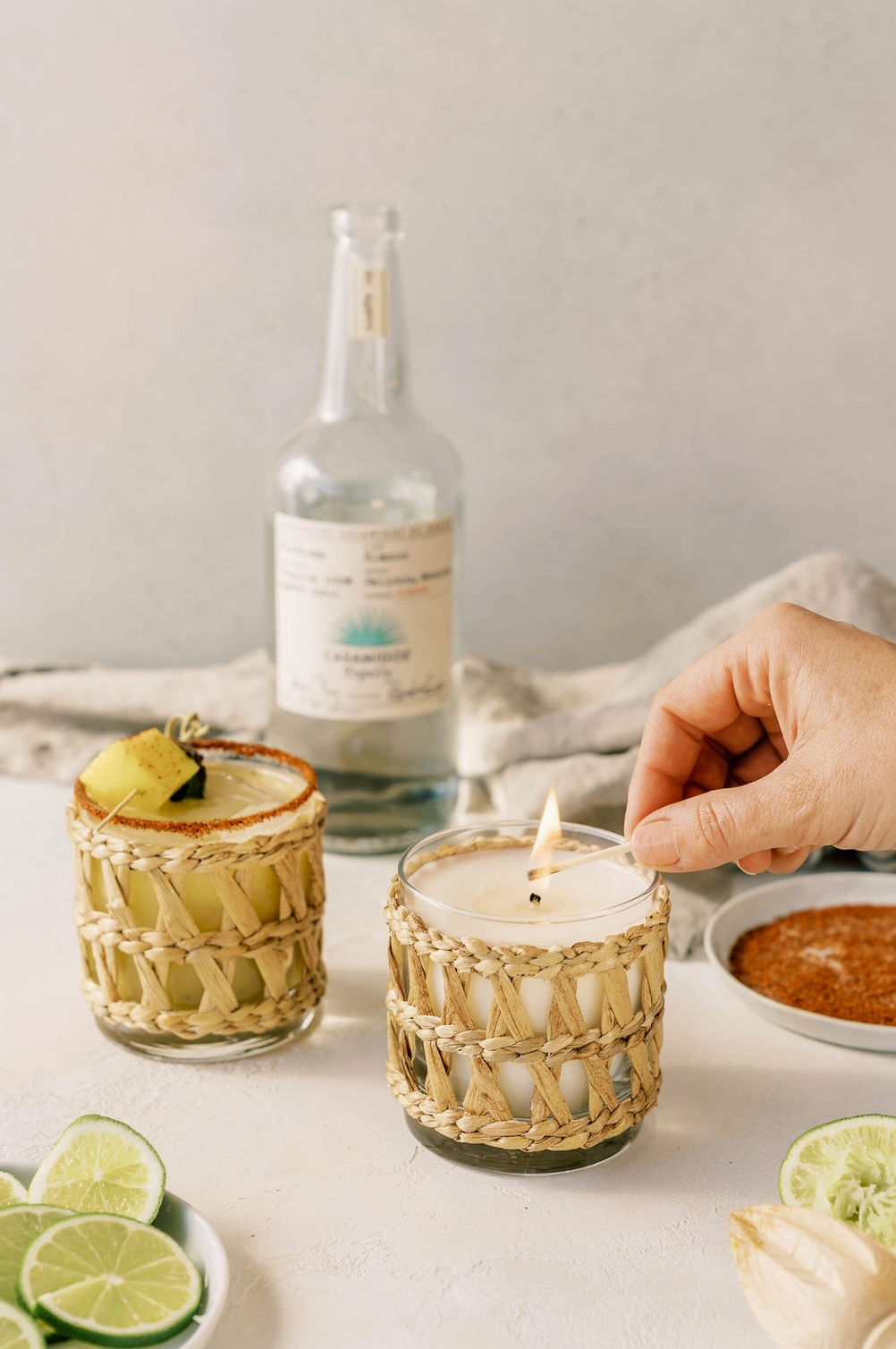 Candle with Seagrass Wrap - ALL SCENTS - Sea + Grass