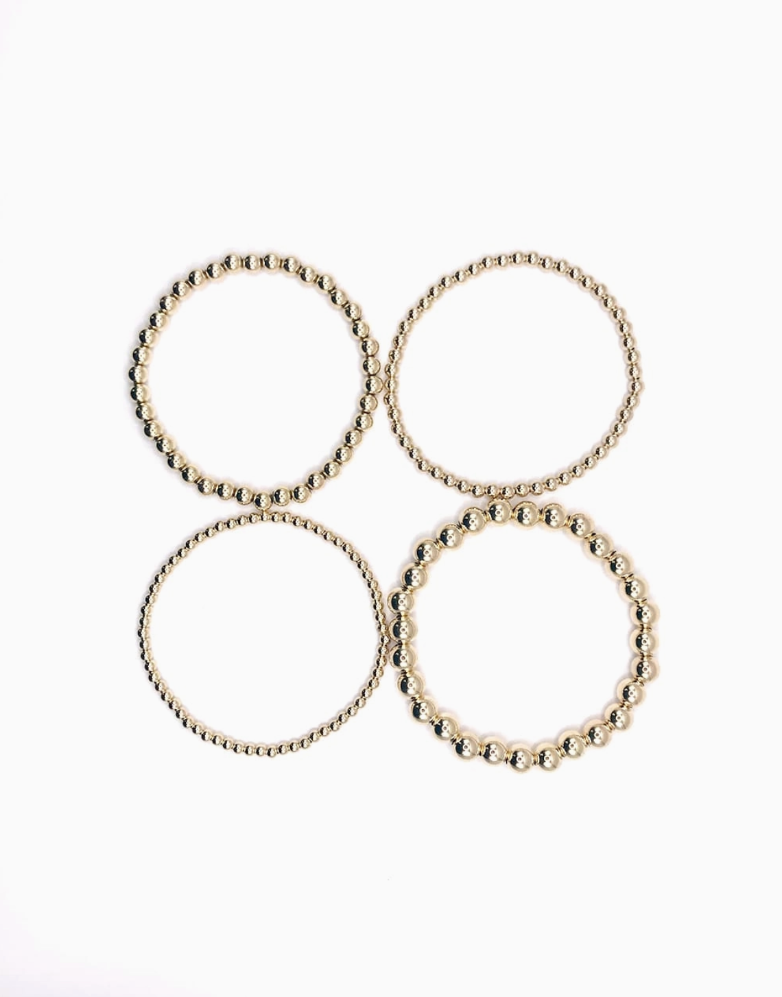 Stretchy Beaded Bracelet - GOLD FILL - BOTH SIZES - Kaylie Dawn