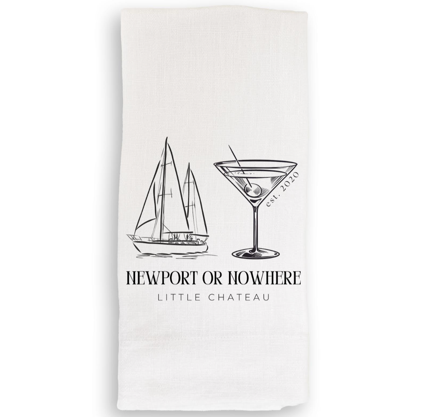 Newport or Nowhere Linen Tea Towel