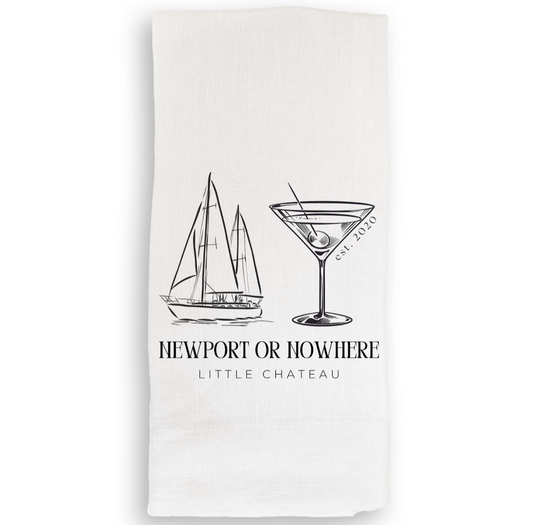 Newport or Nowhere Linen Tea Towel