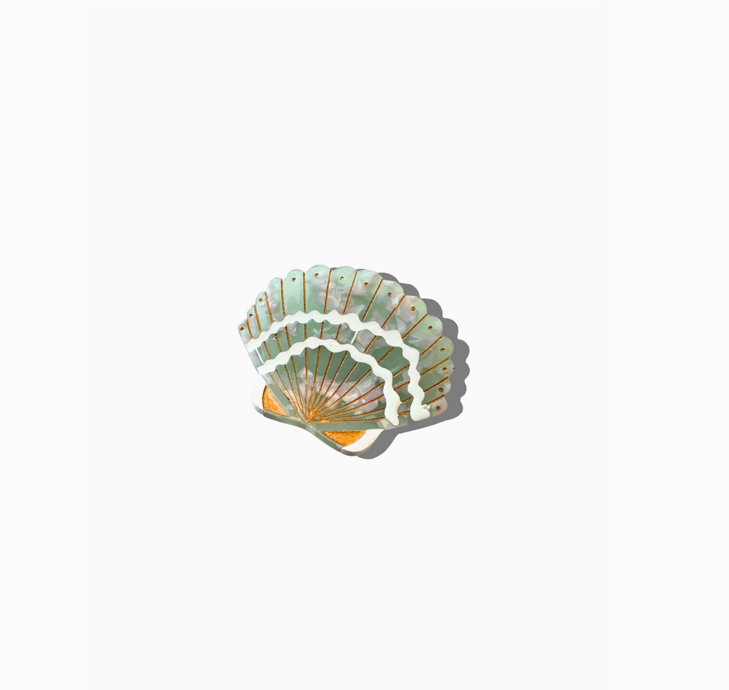 Hand-Painted Seashell Claw Hair Claw