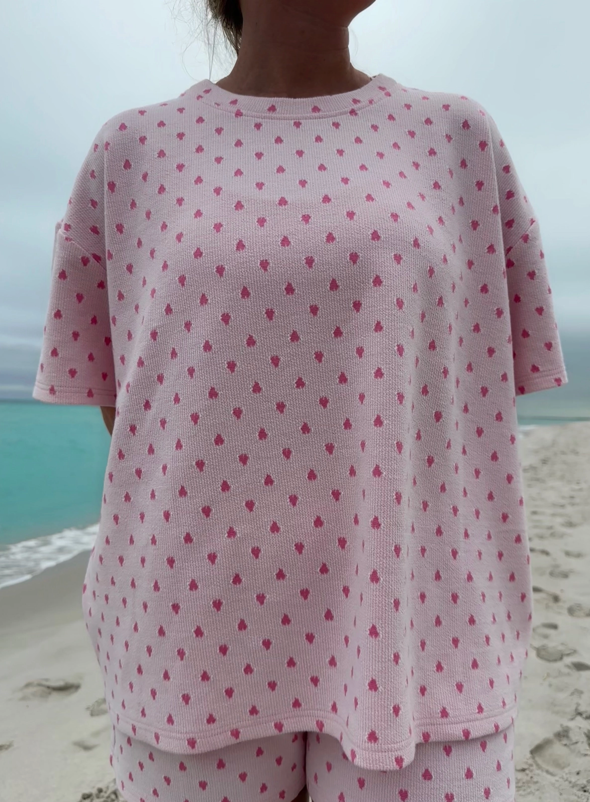 Heart Pajama Top - Sunkissed Coconut
