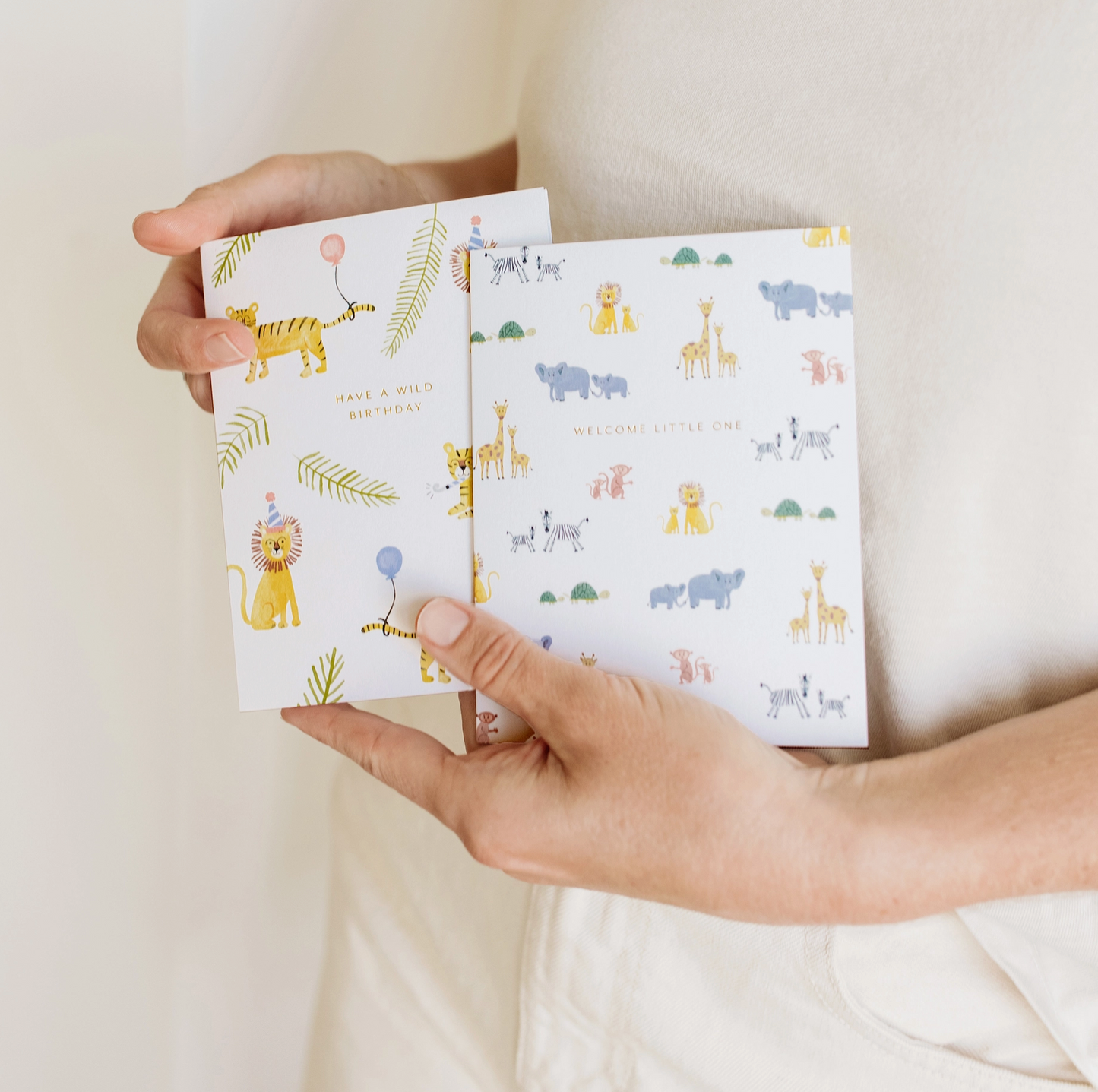 Welcome Little One Baby Animals Card- Ramona & Ruth