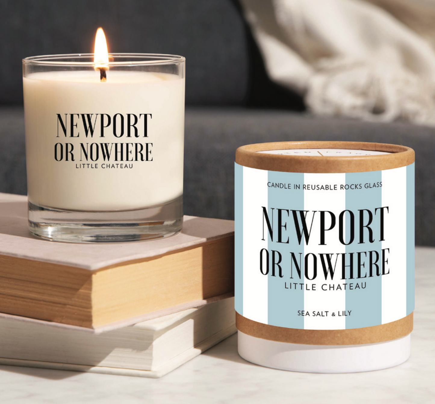 Newport or Nowhere Candle - Ocean + Driftwood - Scripted Fragrance