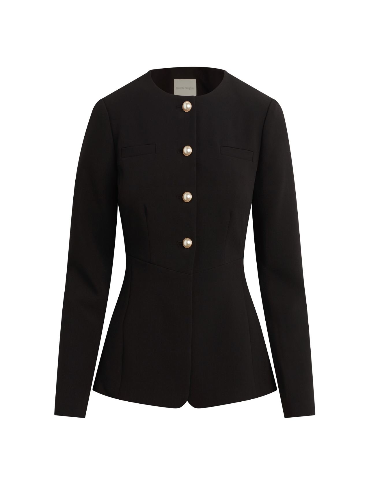 The Long Sleeve Clocking In Top - Black - Favorite Daughter