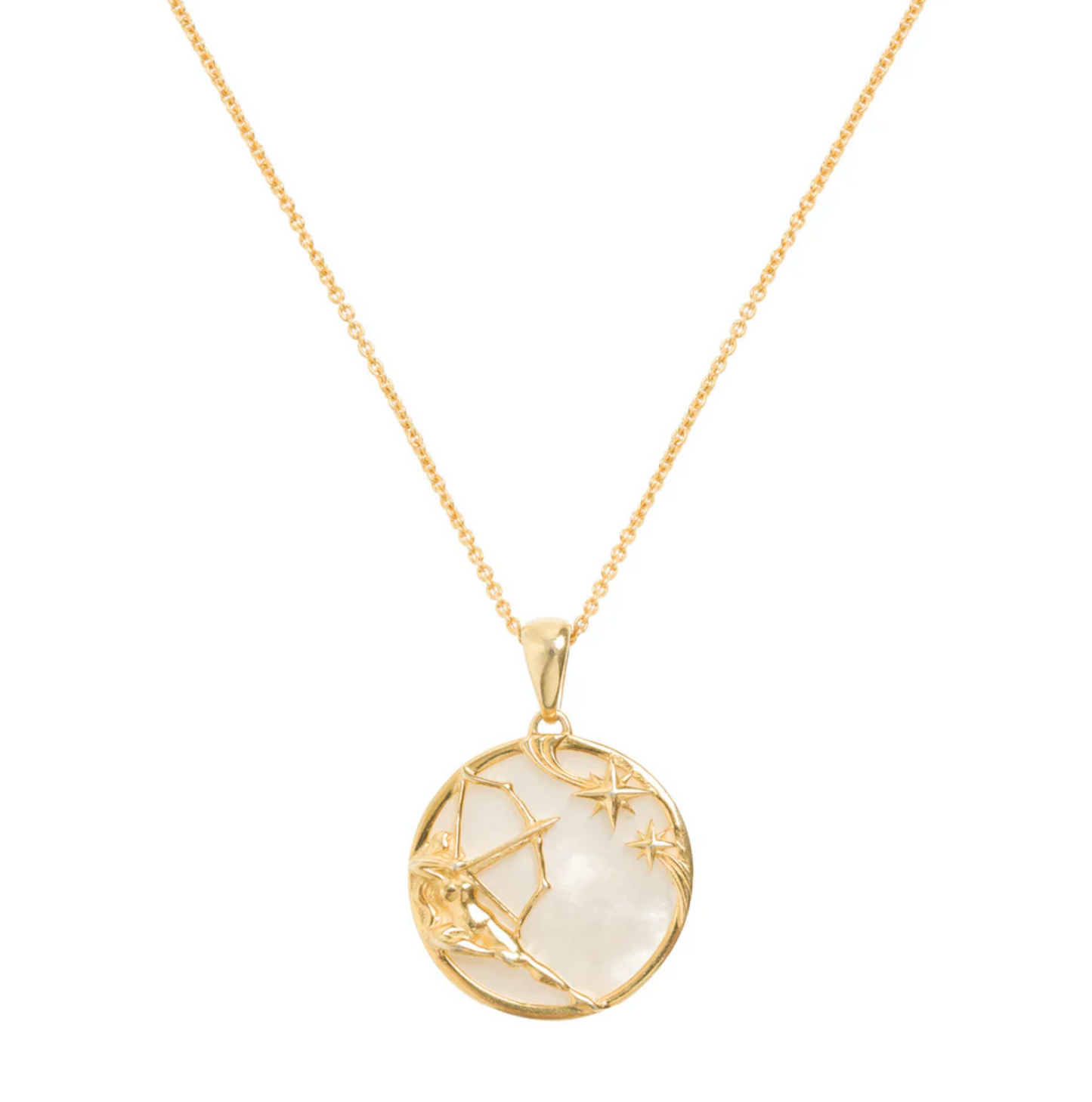 Zodiac Collection Mother of Pearl Pendant (ALL ZODIACS) - Freya Rose London