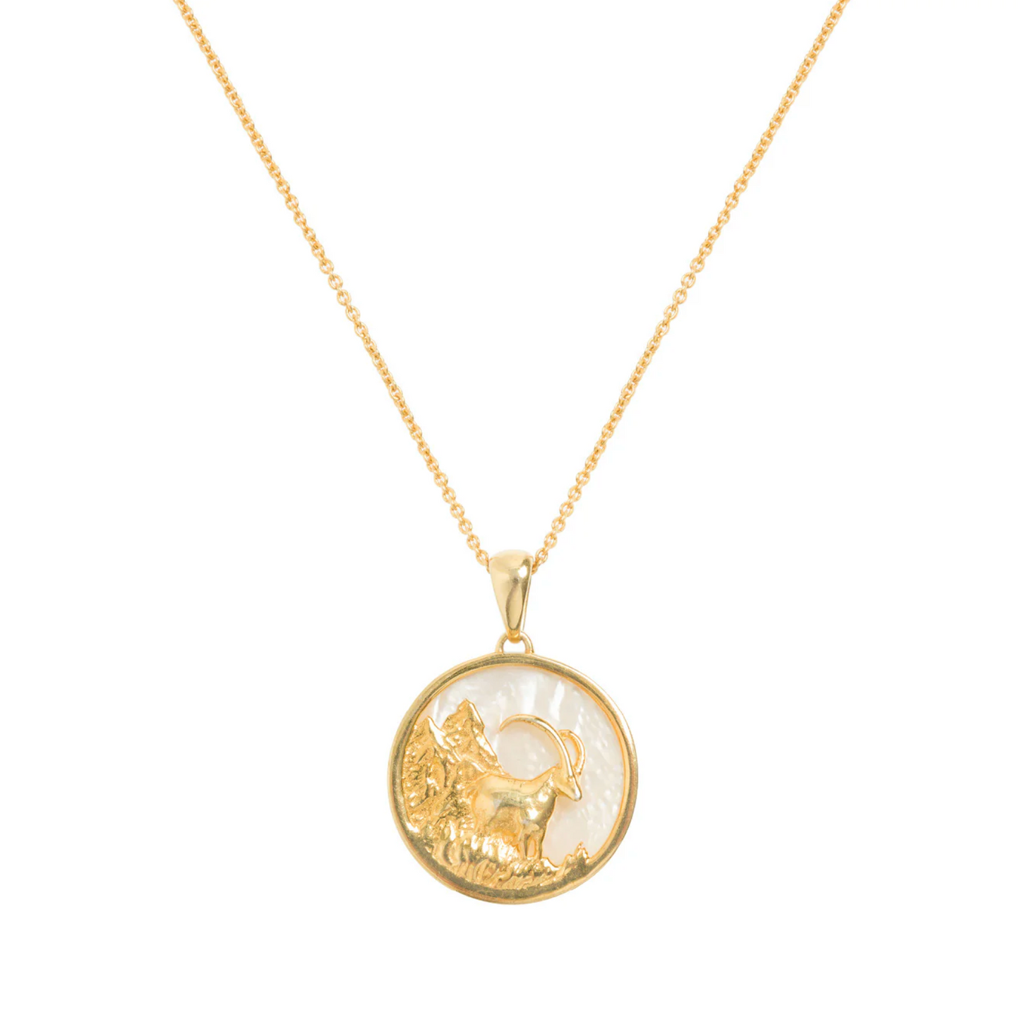 Zodiac Collection Mother of Pearl Pendant (ALL ZODIACS) - Freya Rose London