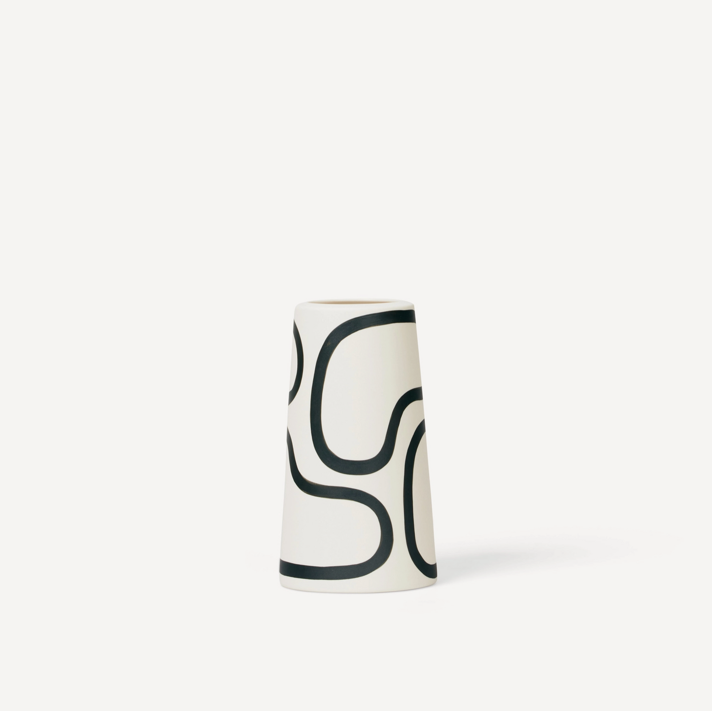 Outline Pillar Vases - White/Black - All Size Options - Franca