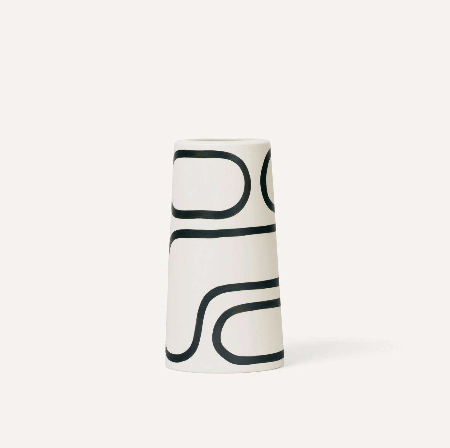 Outline Pillar Vases - White/Black - All Size Options - Franca