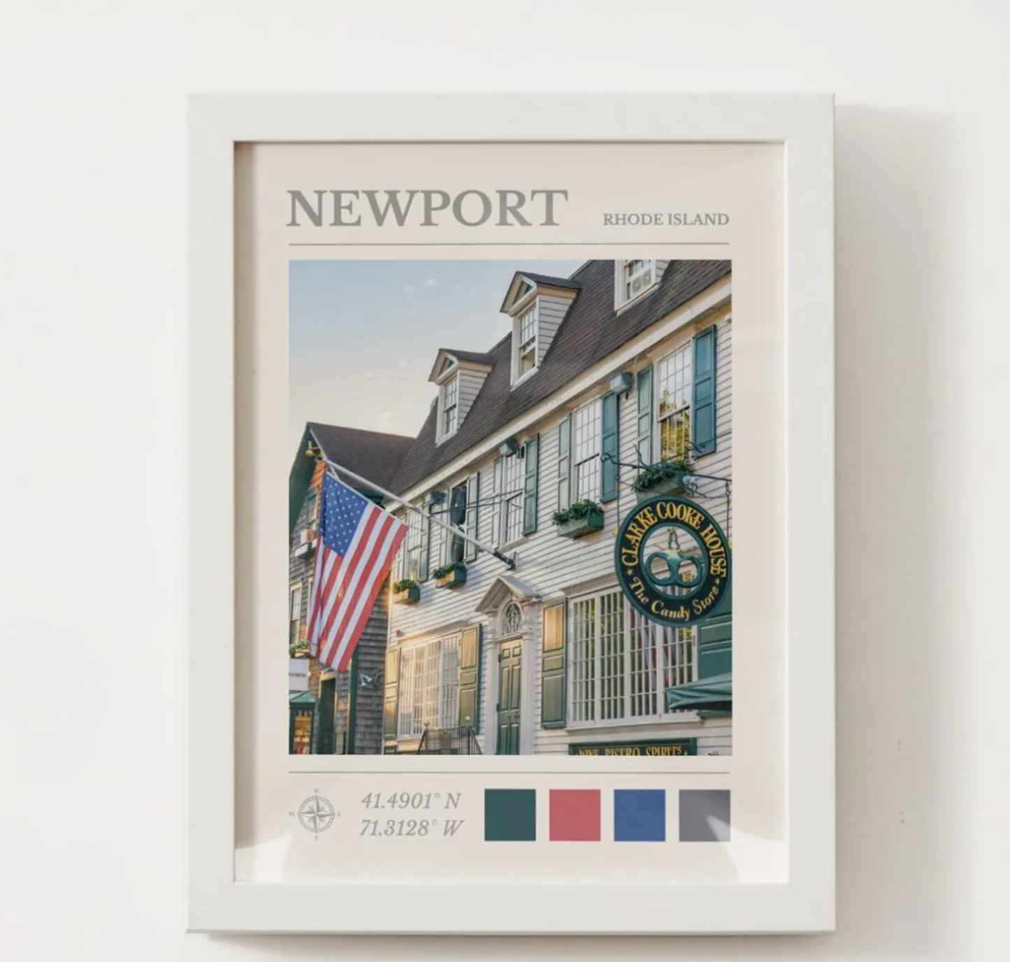 Newport Art Print - Cooke House - Coastal Ave Design