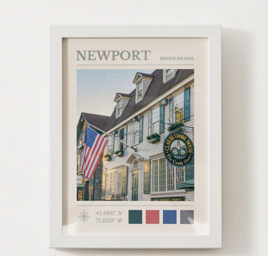 Newport Art Print - Cooke House - Coastal Ave Design