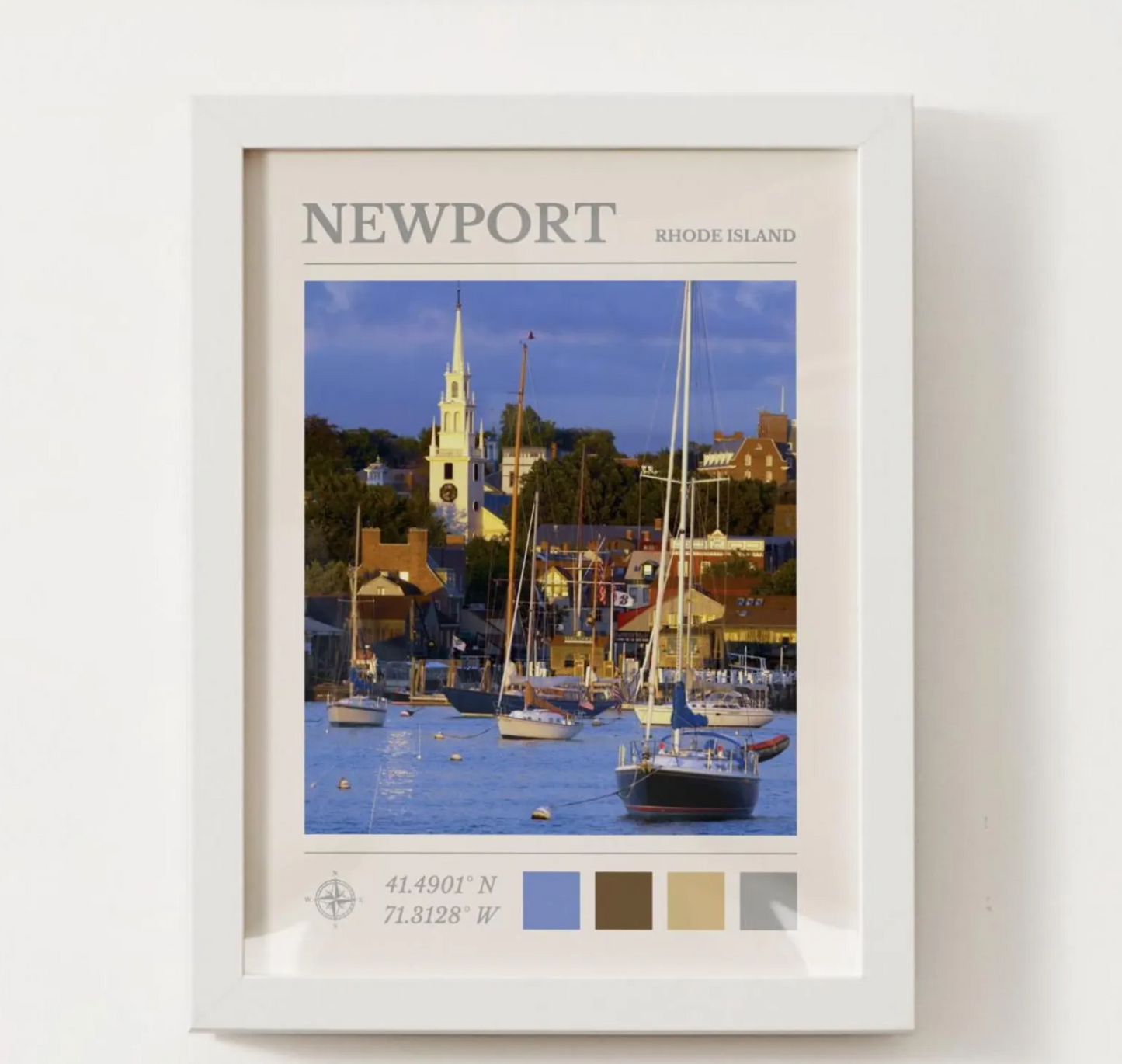 Newport Harbor Art Print - Coastal Ave Design