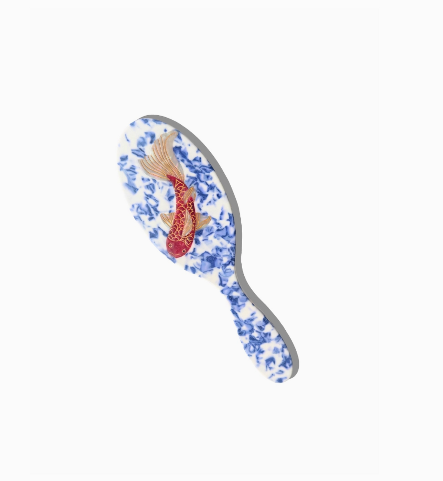 Hand-Painted Koi Fish Hair Brush - Solar Eclipse