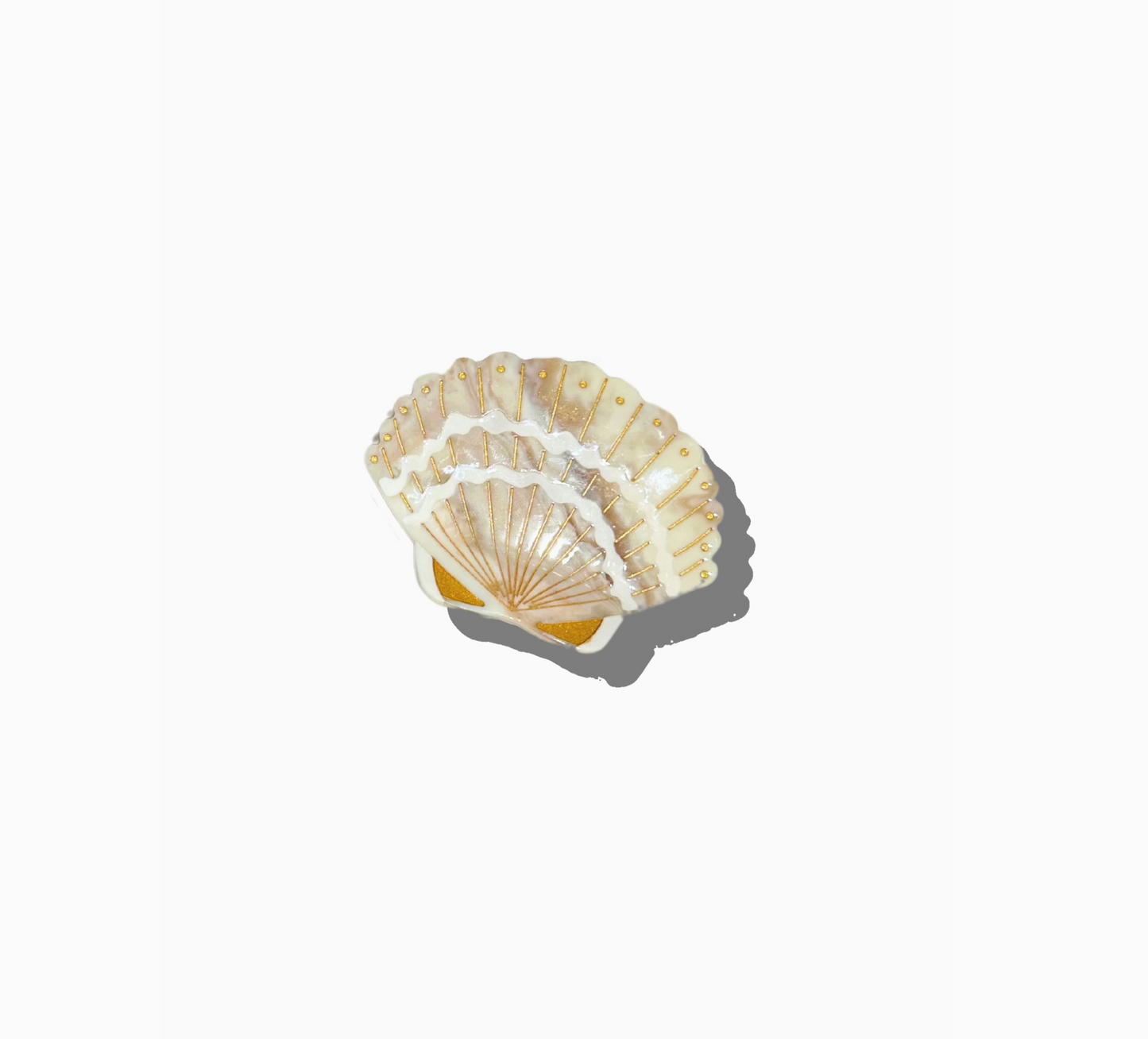Hand-Painted Seashell Claw Hair Claw
