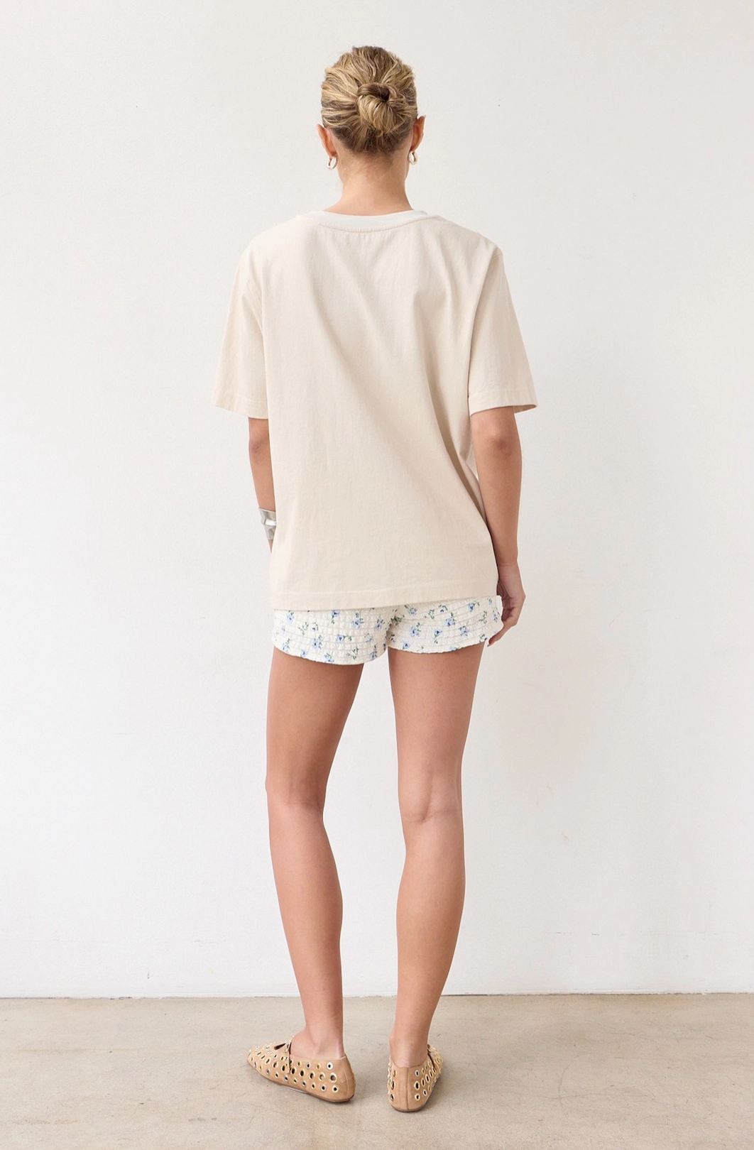 Fish Graphic Tee with Stitch - Ecru