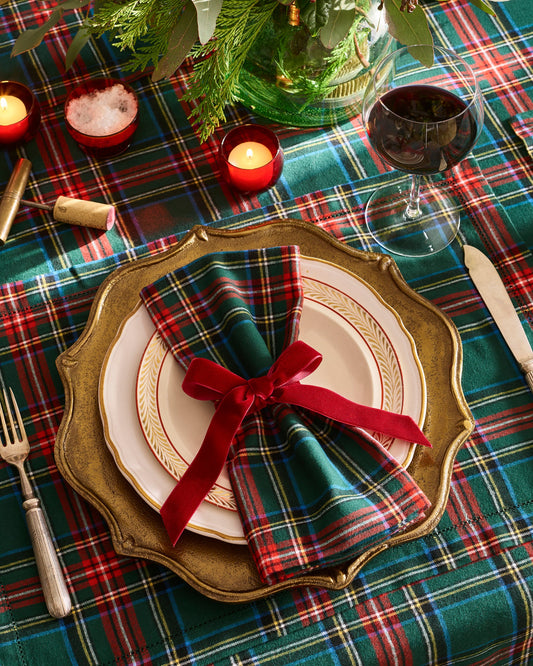 Signature Twill Napkins in Kensington Tartan (Set of 4) - Petite Plume