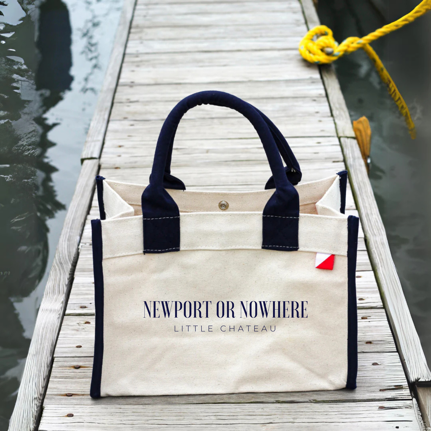 Newport or Nowhere Village Tote Bag - Cream