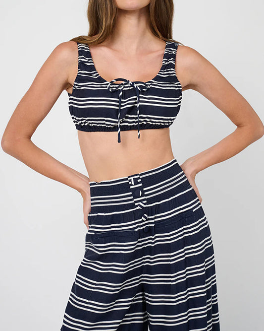 Scrunchie Striped Crop Top - We Wore What