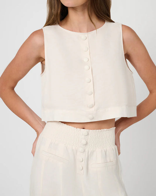 Boxy Linen Boatneck Top - We Wore What