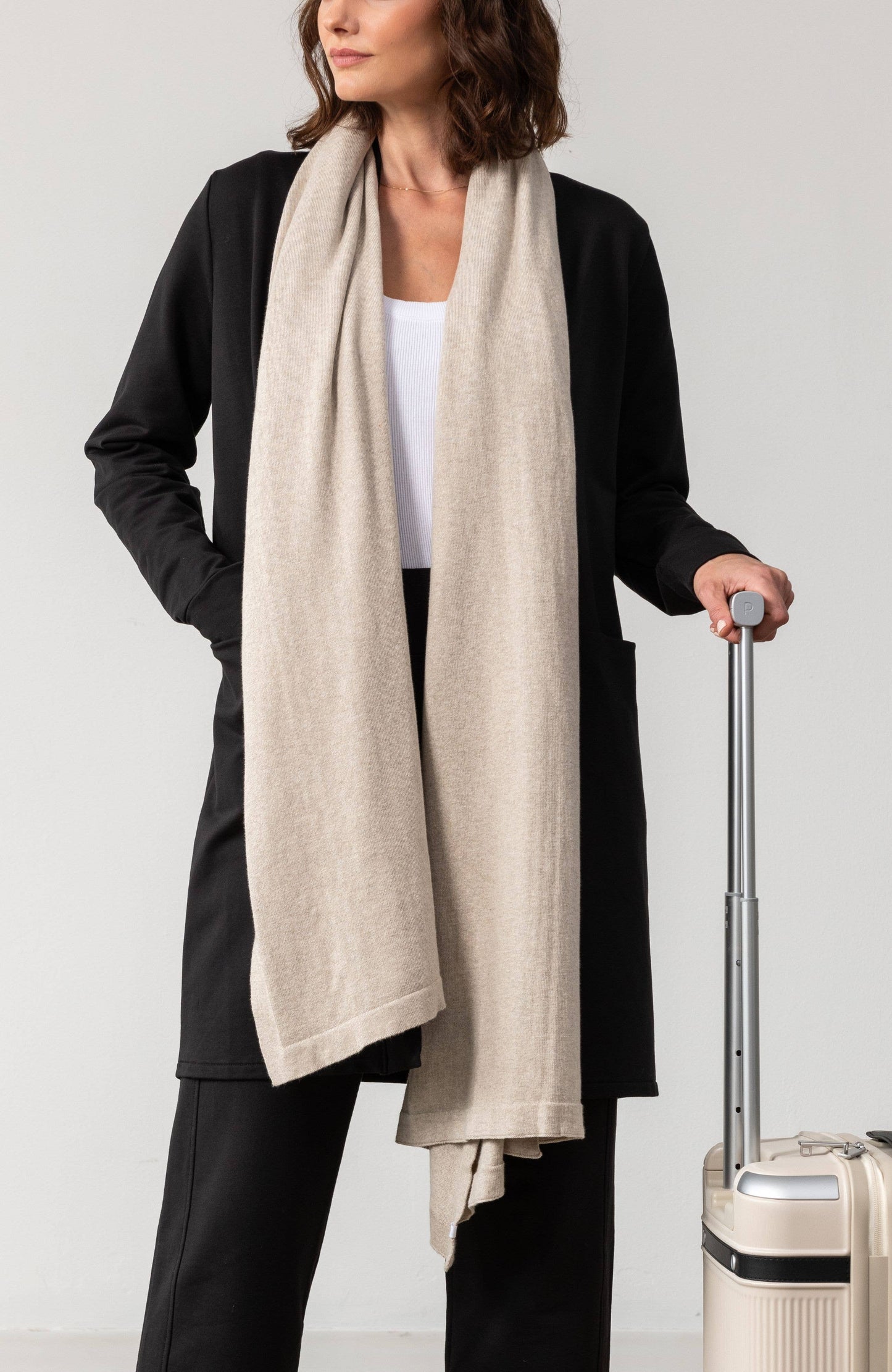 Dreamsoft Organic Cotton Travel Scarf - Birch - Zestt Organics