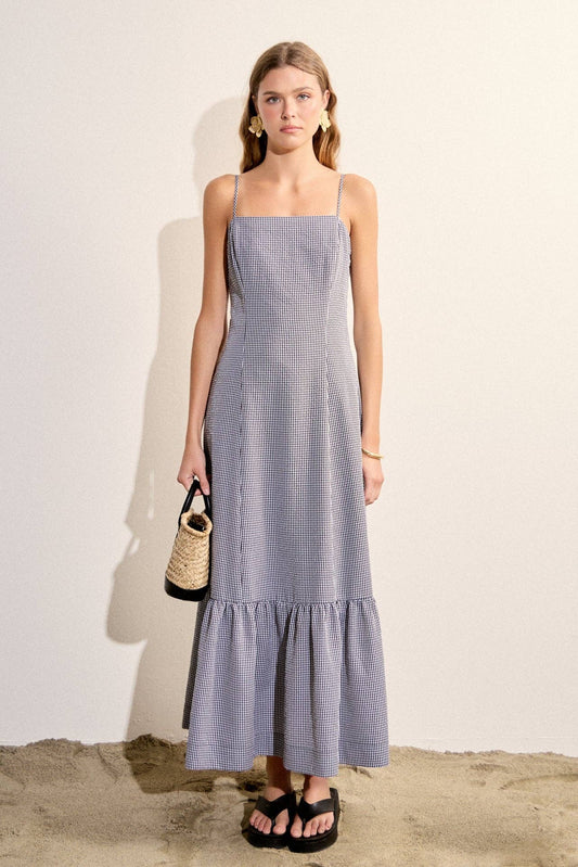 Gingham Maxi Dress - English Factory
