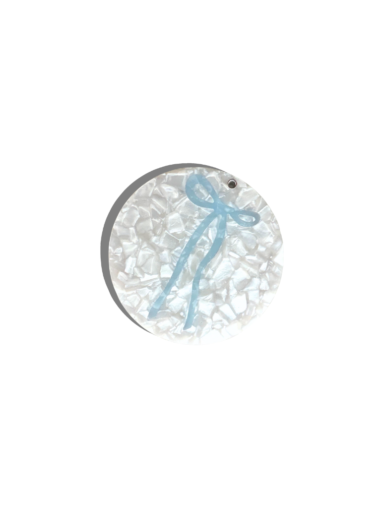 Something Blue Bow Compact Mirror