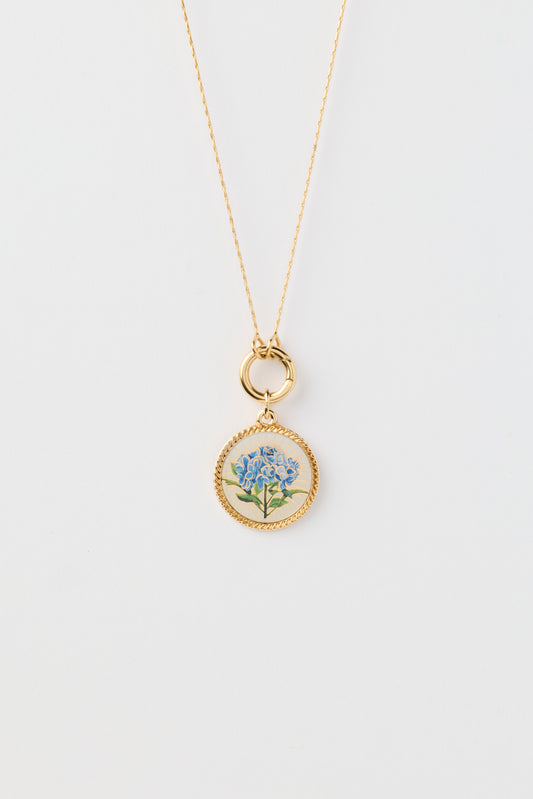 Kate's Hydrangea Necklace - Silver or Gold - Kate Hickman x And Livy