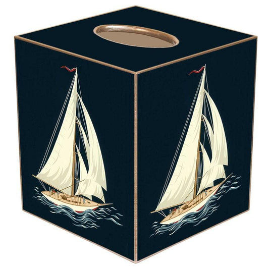 Sailboat & Anchor Tissue Box Cover
