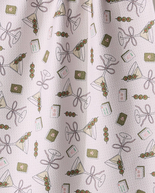 Martini Tiles Tea Towel - Mahjong