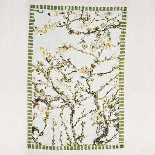 Linen Tea Towel - Almond Tree Sky