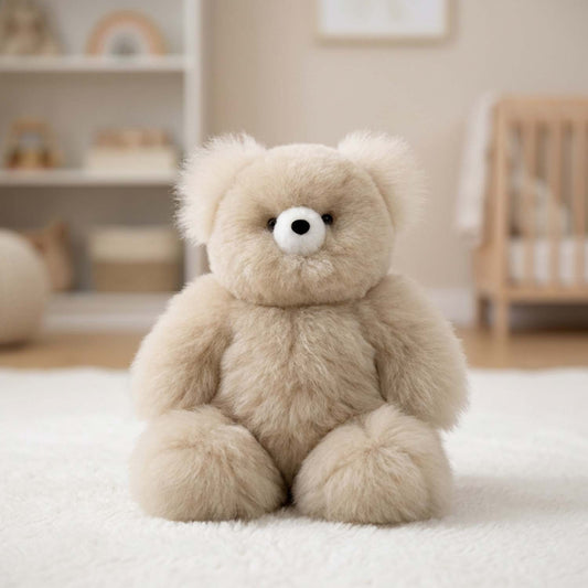 15" Alpaca Stuffed Animal - Bear: Beige