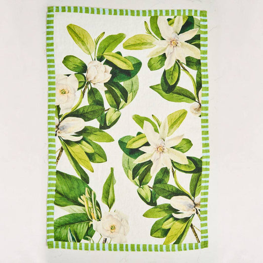 Linen Tea Towel - Magnolia White