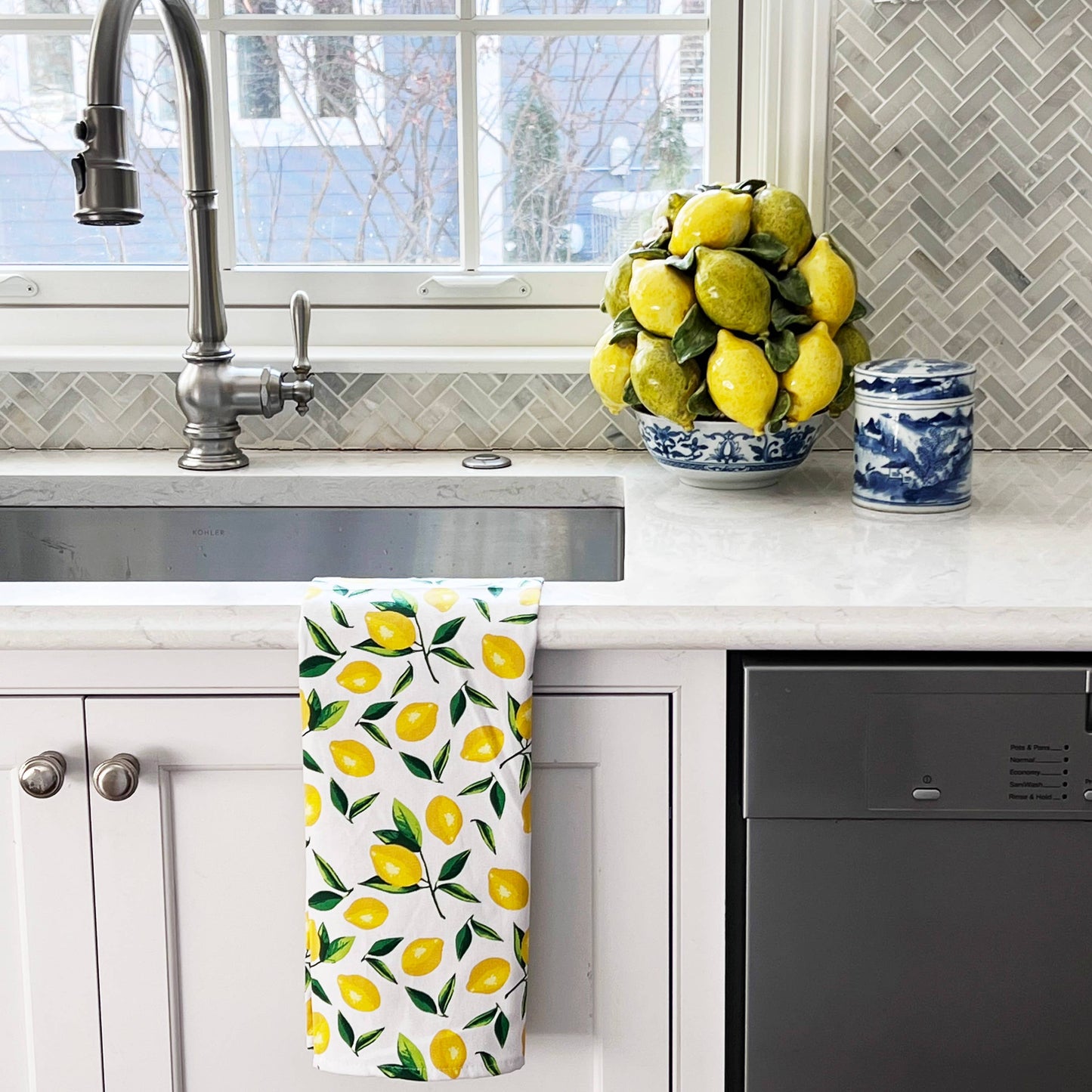 Cotton Tea Towel - Lemons