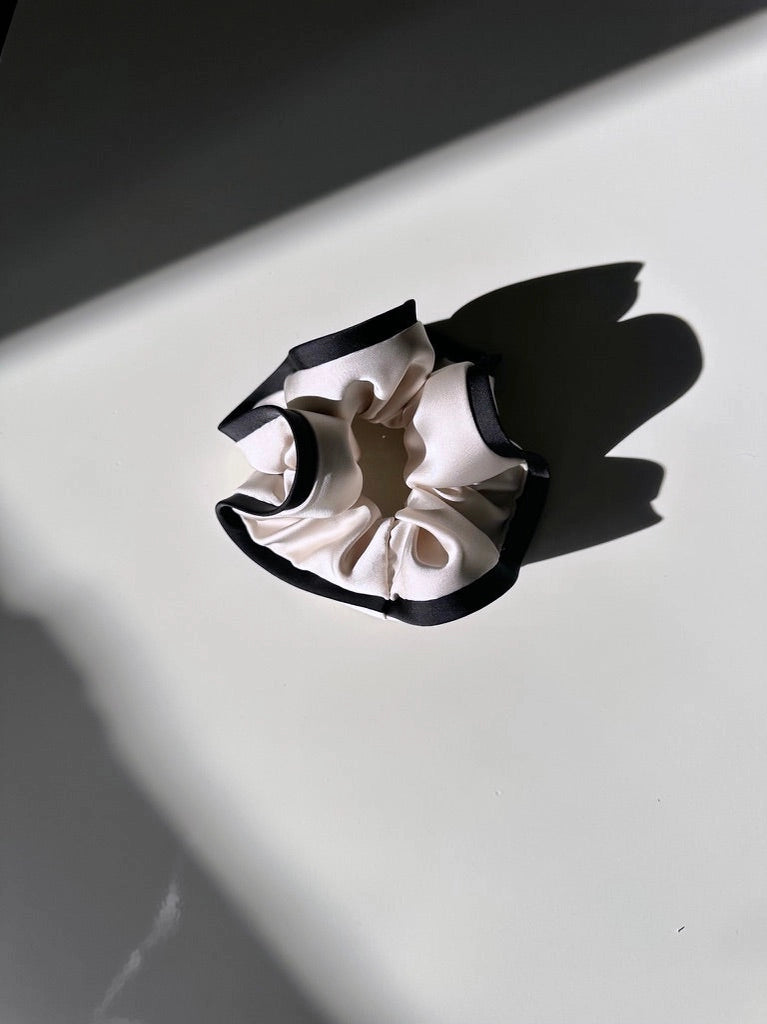 East Hampton Stripe Satin Scrunchie - BOTH Color Options - Solar Eclipse