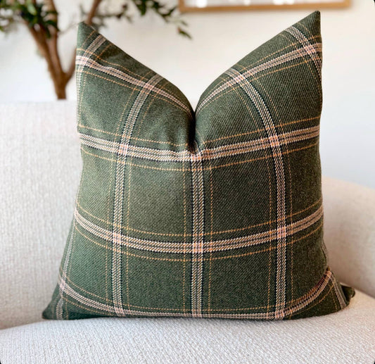 Charleston Plaid Designer Pillow