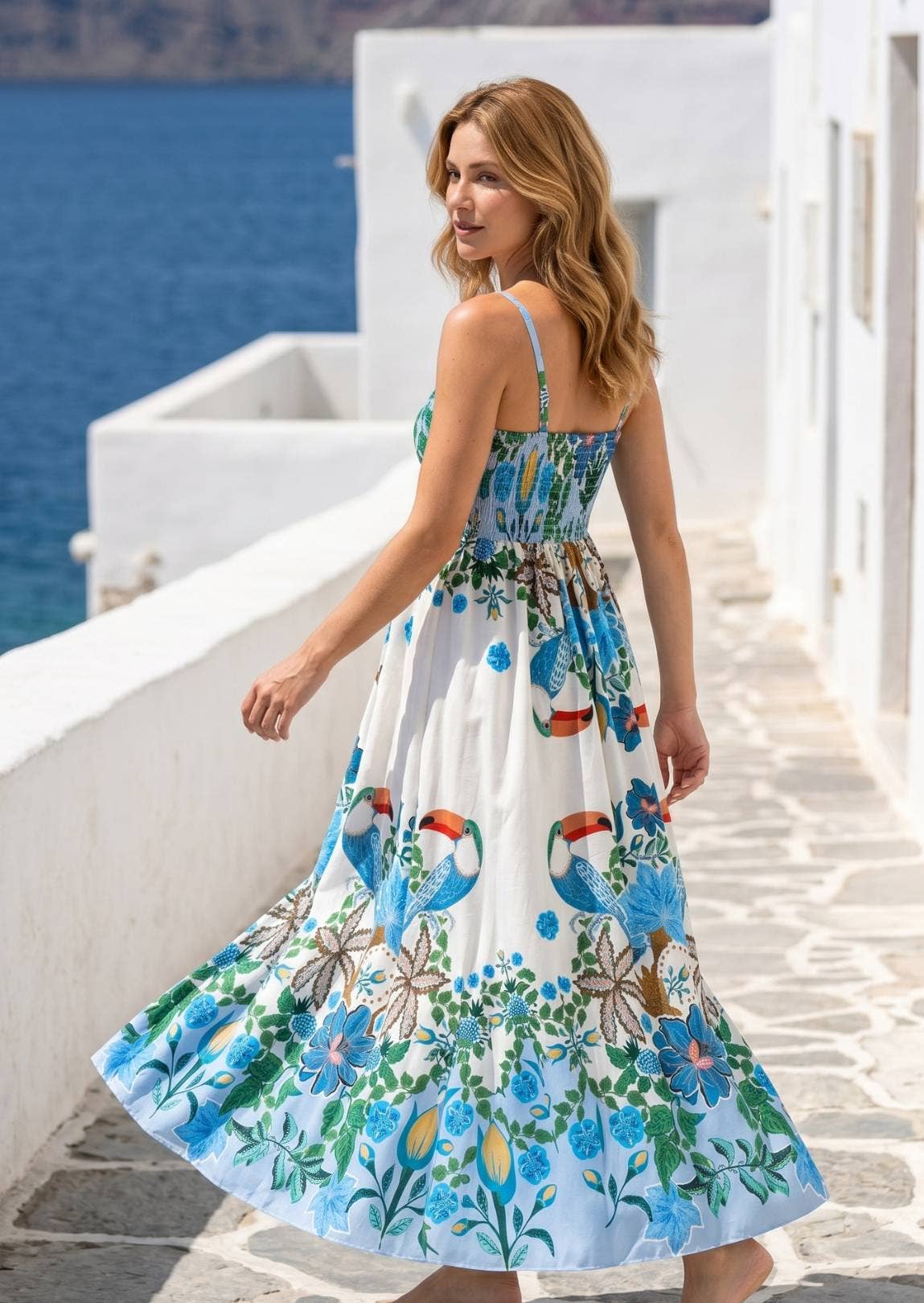 Grace Printed Cotton Maxi Dress