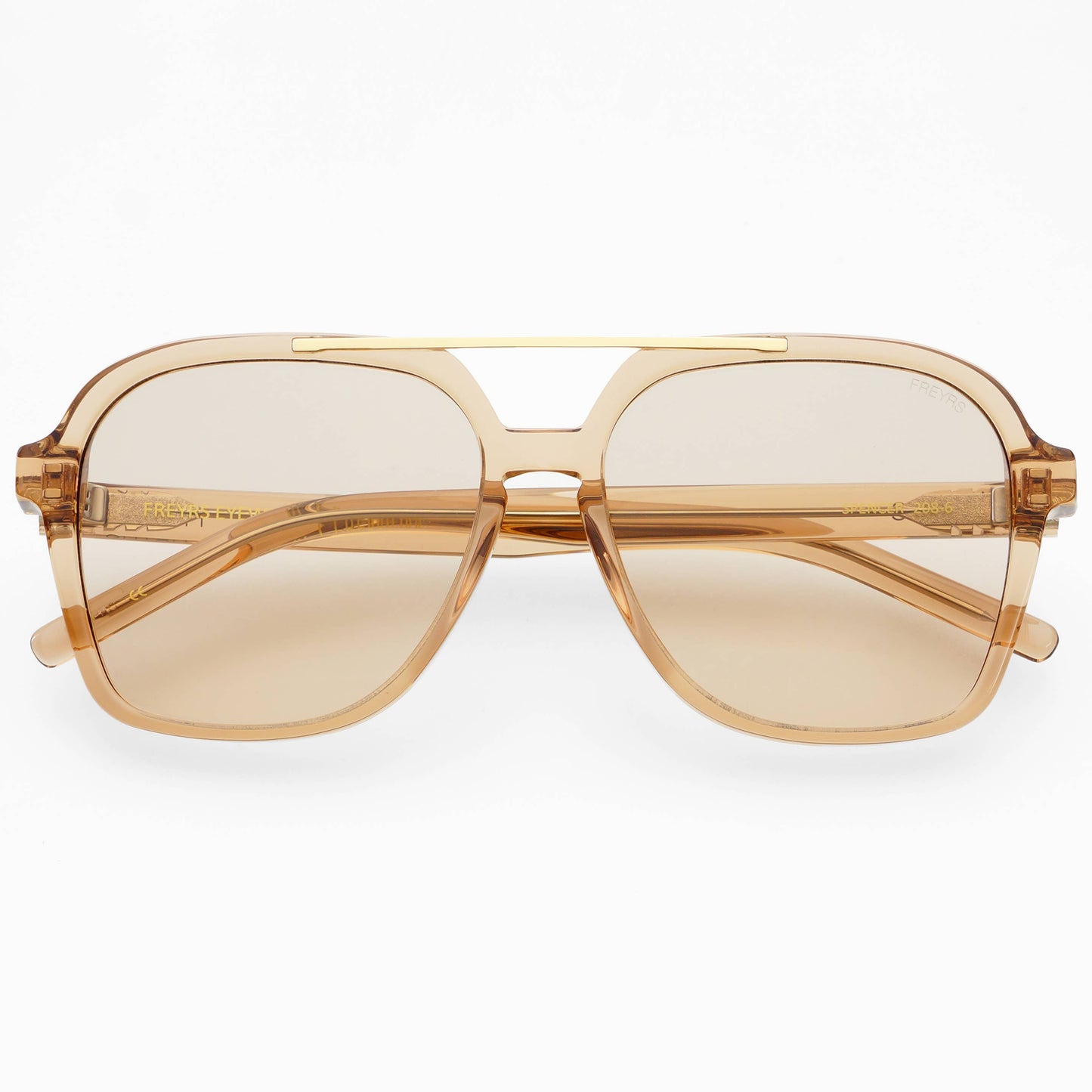 Spencer Unisex Aviator Sunglasses - Tan