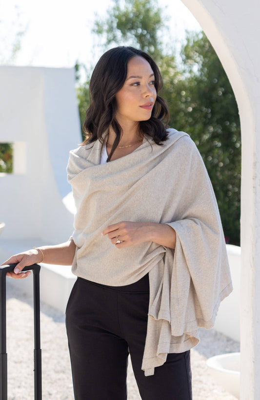 Dreamsoft Organic Cotton Travel Scarf - Birch - Zestt Organics
