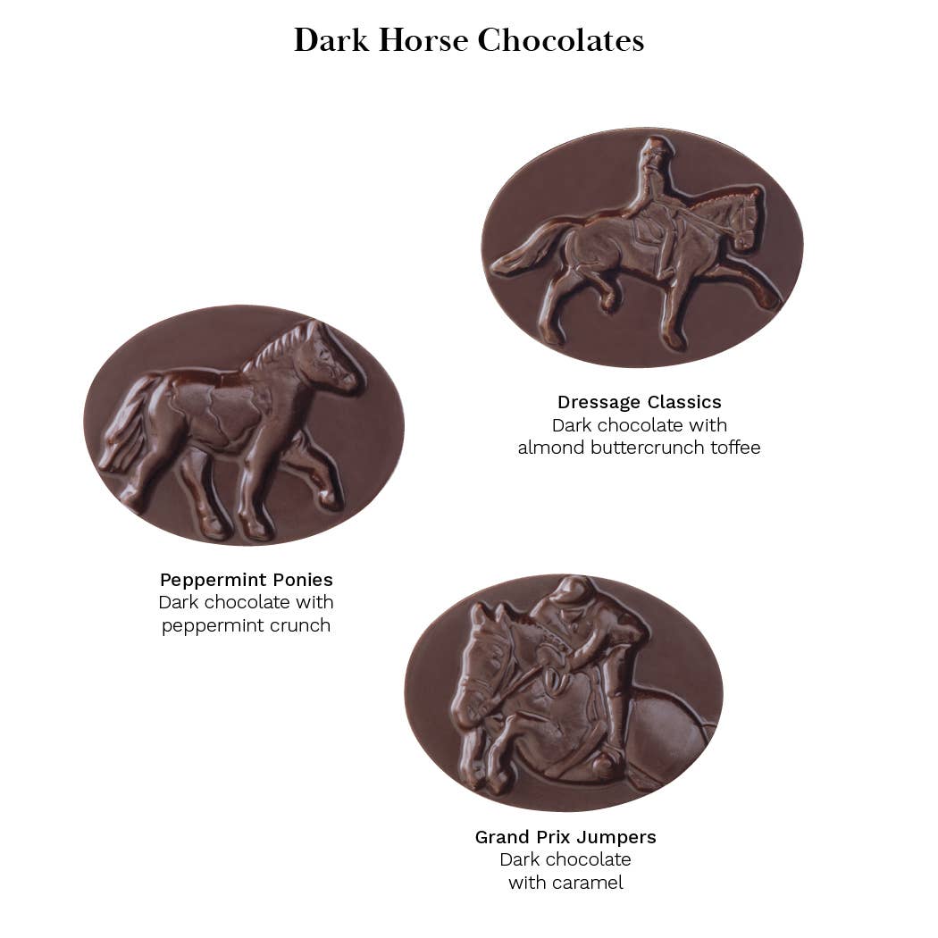 Dark Horse Chocolates in Dark Chocolate - 8 pieces