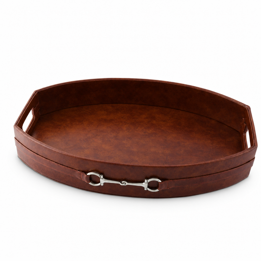 Equestrian Horse Bit Vegan Leather Tray