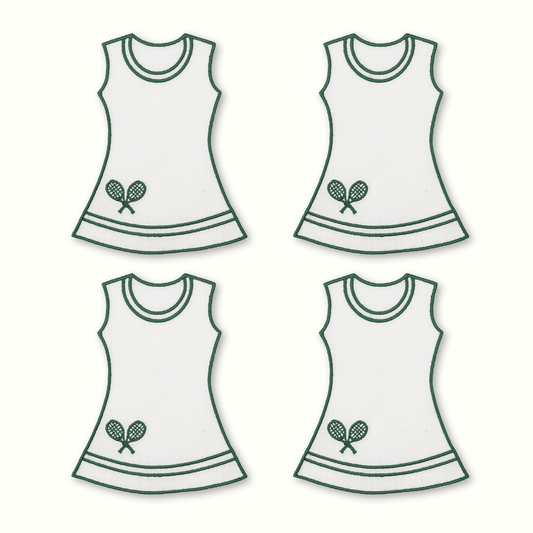 Tennis Dress Cocktail Napkins - Set of 4