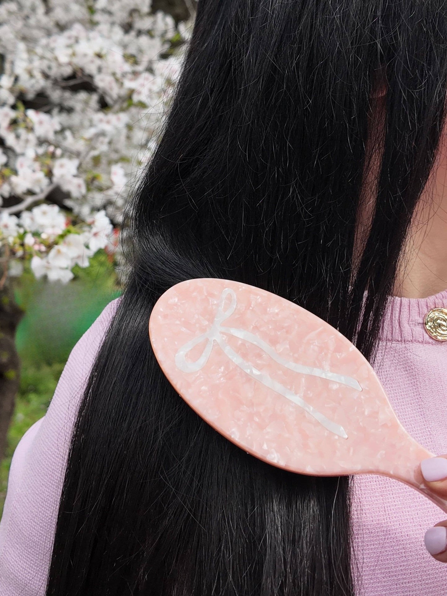 Hand-painted Ballet Bow Amazing Hair Day Brush - Solar Eclipse