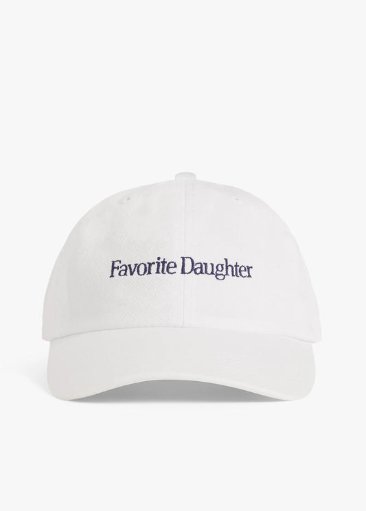 Classic Logo Baseball Hat - White - Favorite Daughter