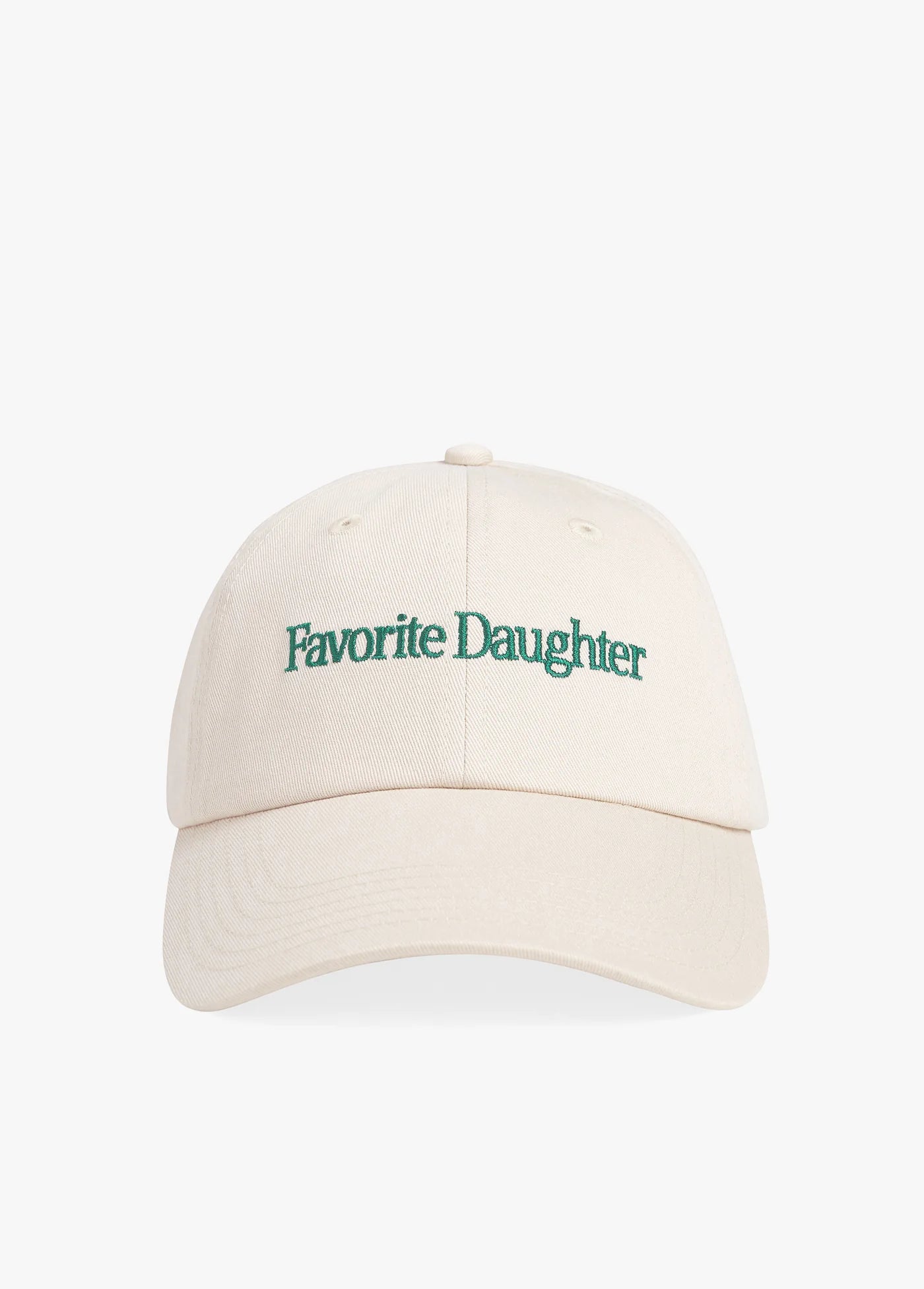 Classic Logo Baseball Hat - Cream/Green - Favorite Daughter
