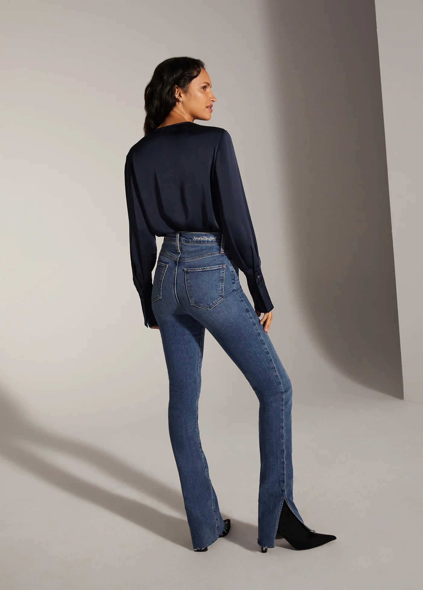 The Date Blouse Bodysuit - Navy - Favorite Daughter