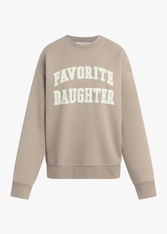 The Collegiate Sweatshirt - Soft Taupe Gardenia