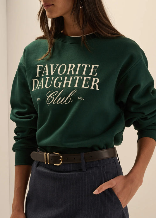 The Favorite Daughter Club Collegiate Sweatshirt - Green