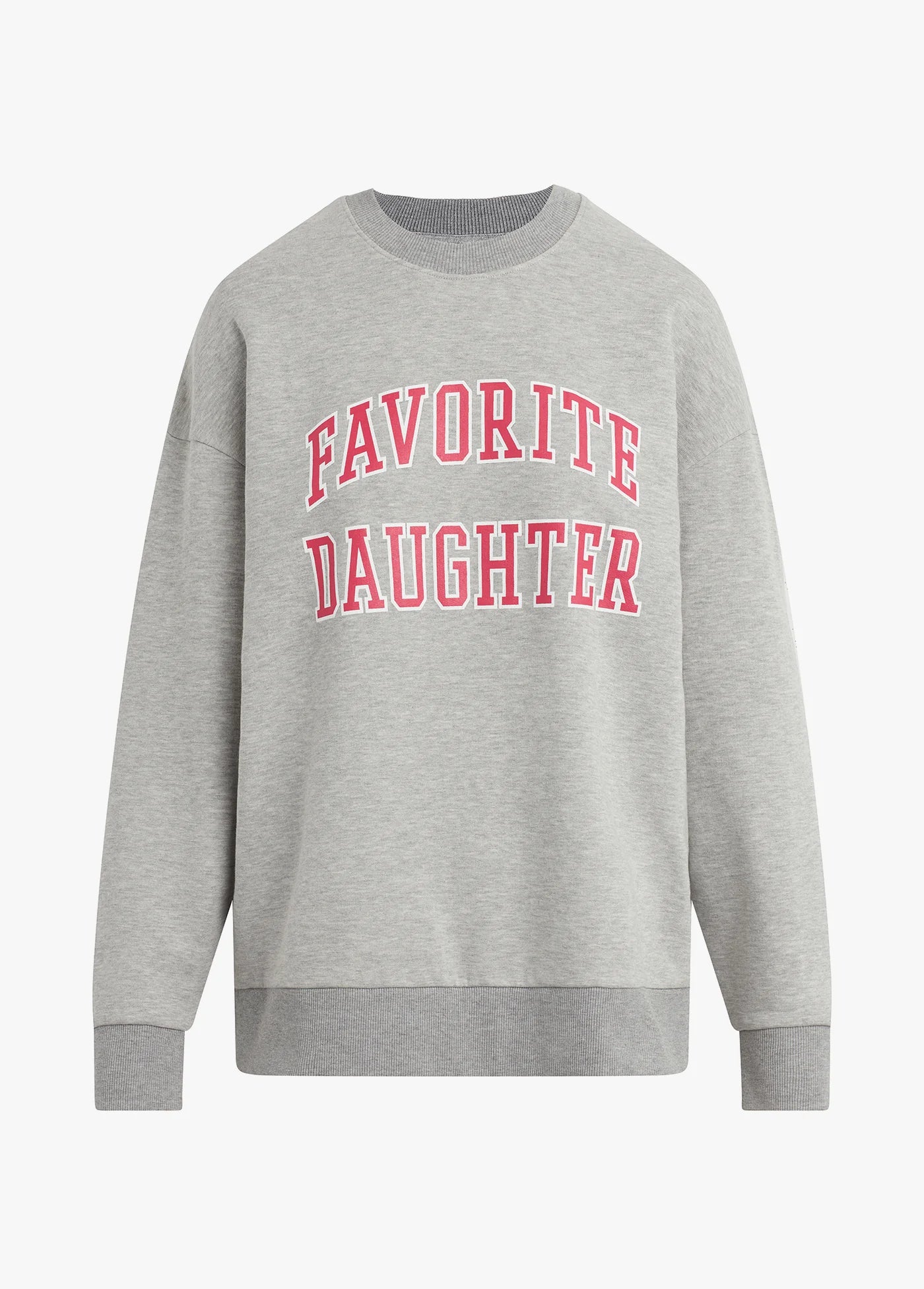 The Collegiate Sweatshirt - Heather Grey/Pink - Favorite Daughter