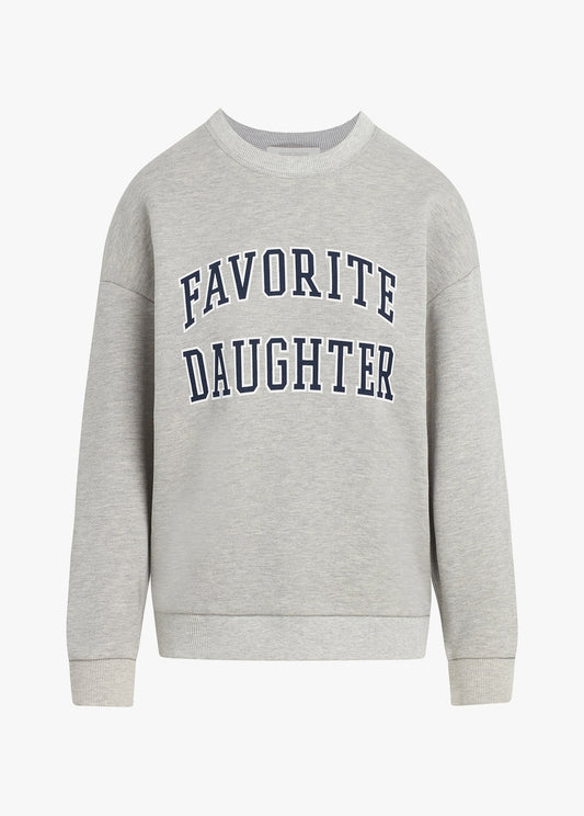 The Collegiate Sweatshirt - Grey/Navy - Favorite Daughter